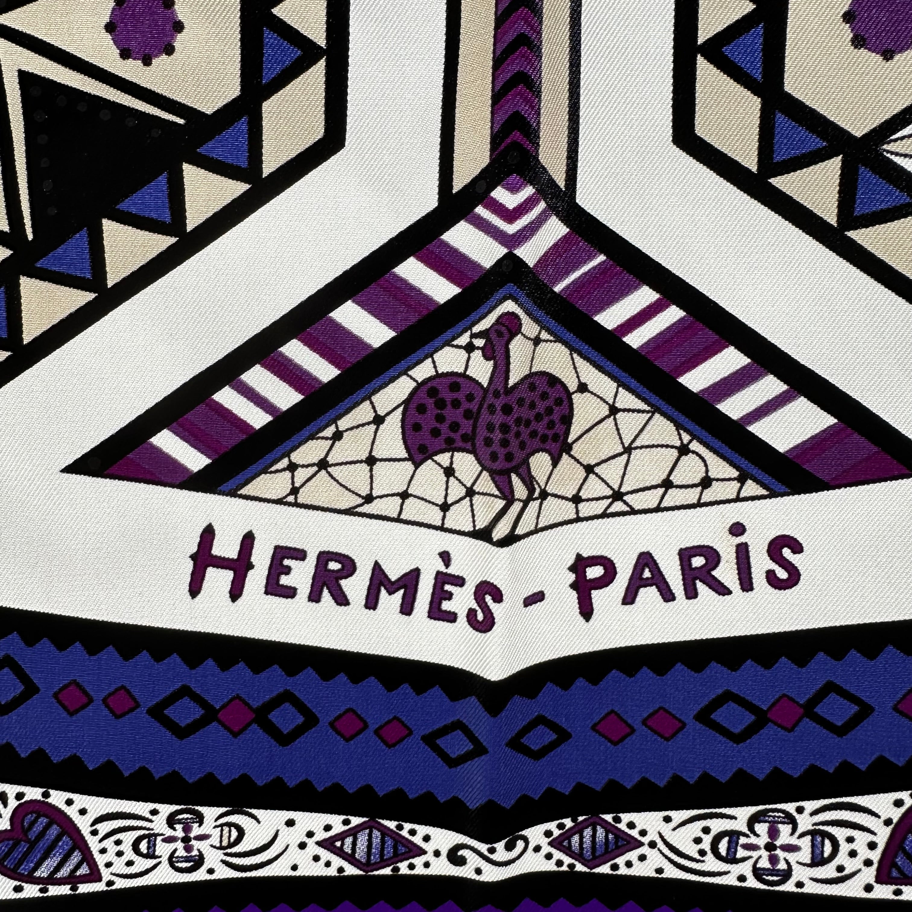 Ors bleus d'Afrique - FOULARD HERMES 90 CM
