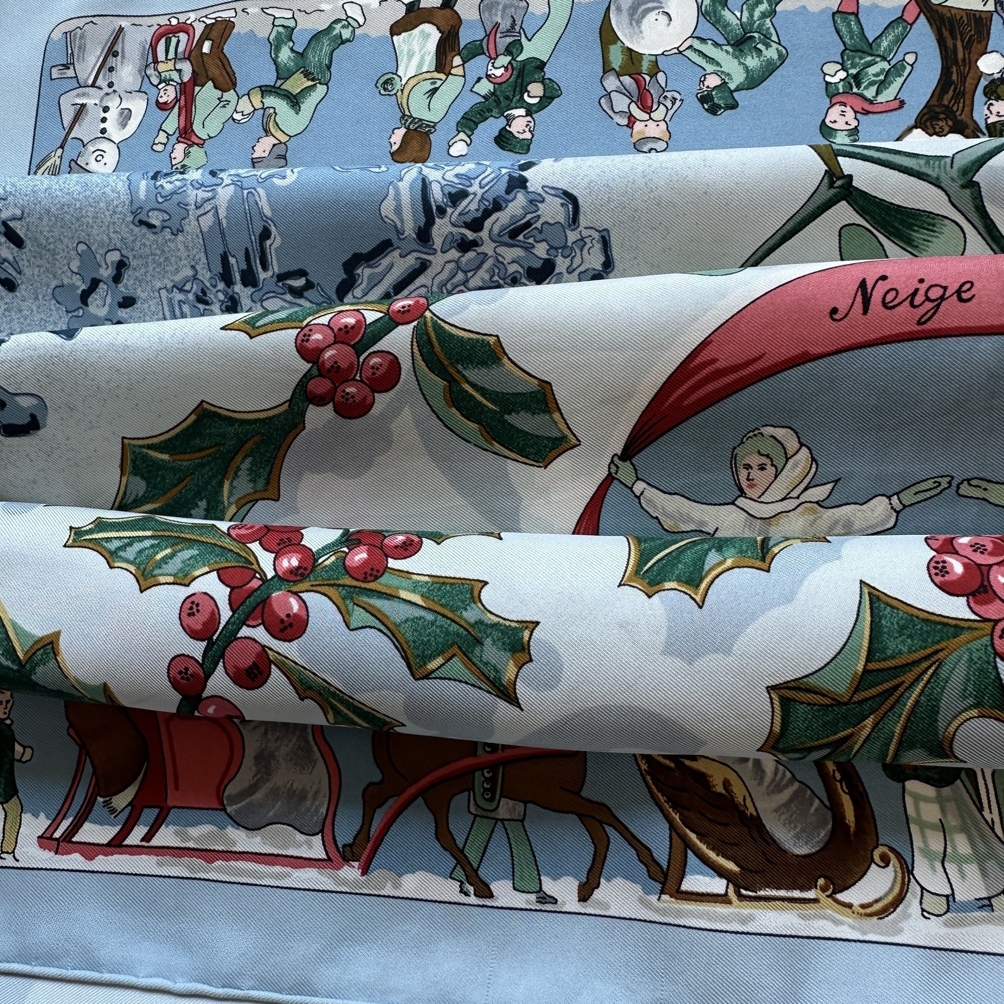 Neige d'antan - FOULARD HERMES 90 CM