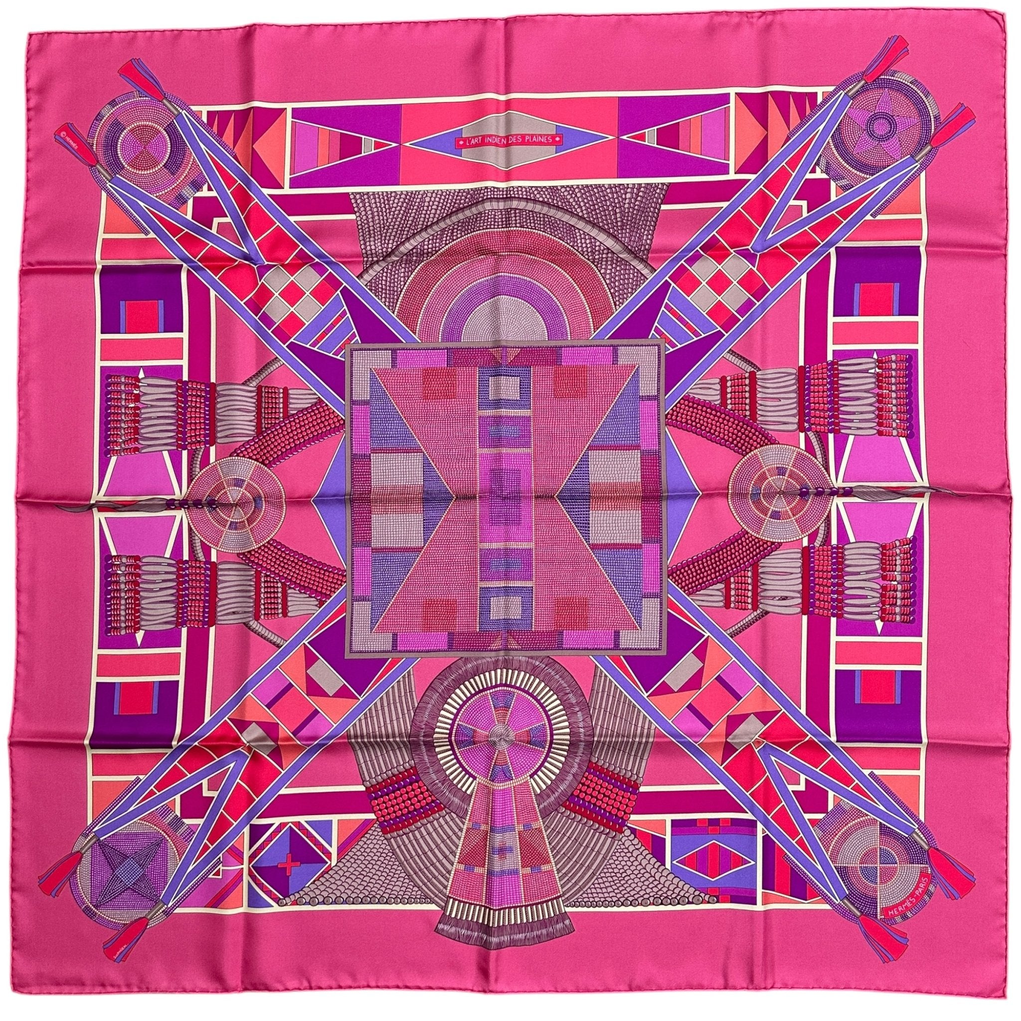 L'art indien des plaines - FOULARD HERMES 90 CM