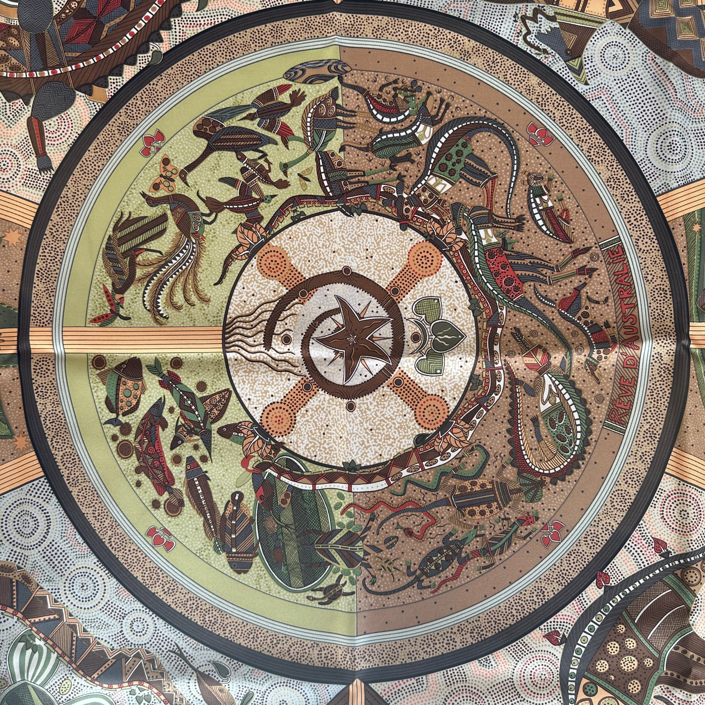 Rêve d'Australie - FOULARD HERMES 90CM