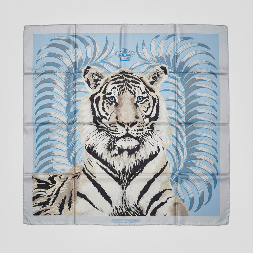 Foulard Hermès Double Face – Tigre Royal – Christine Vauzelles (2022)
