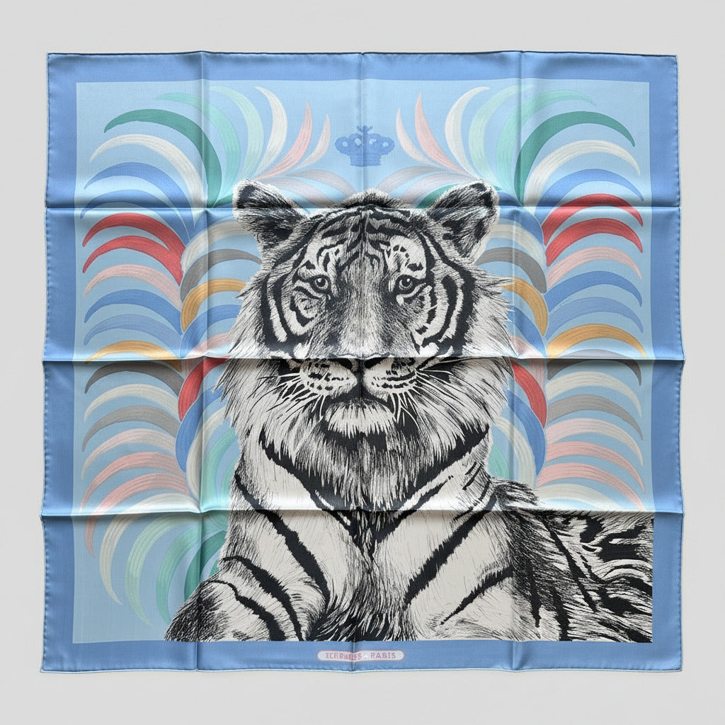 Foulard Hermès Double Face – Tigre Royal – Christine Vauzelles (2022)