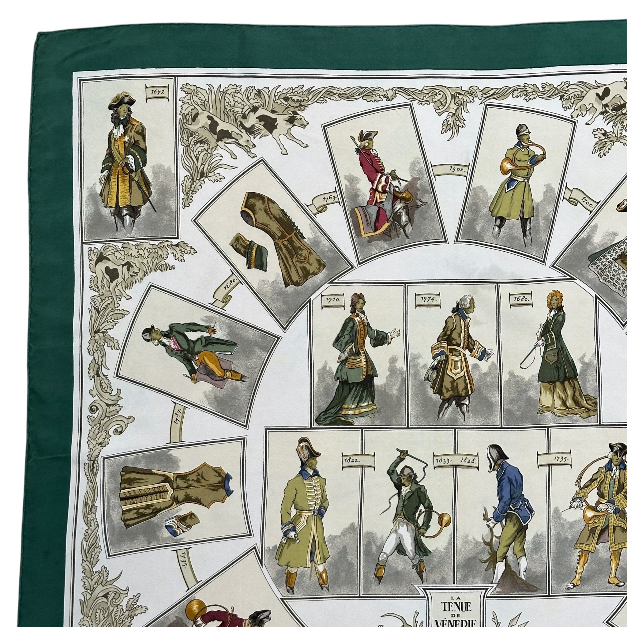 coin vert du foulard la tenue de venerie