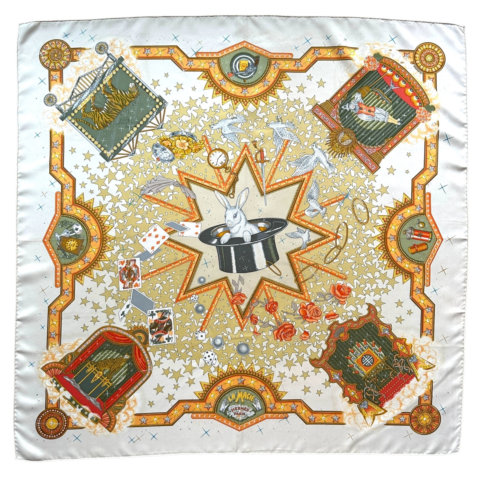 Vue d'ensemble du carré hermes la magie