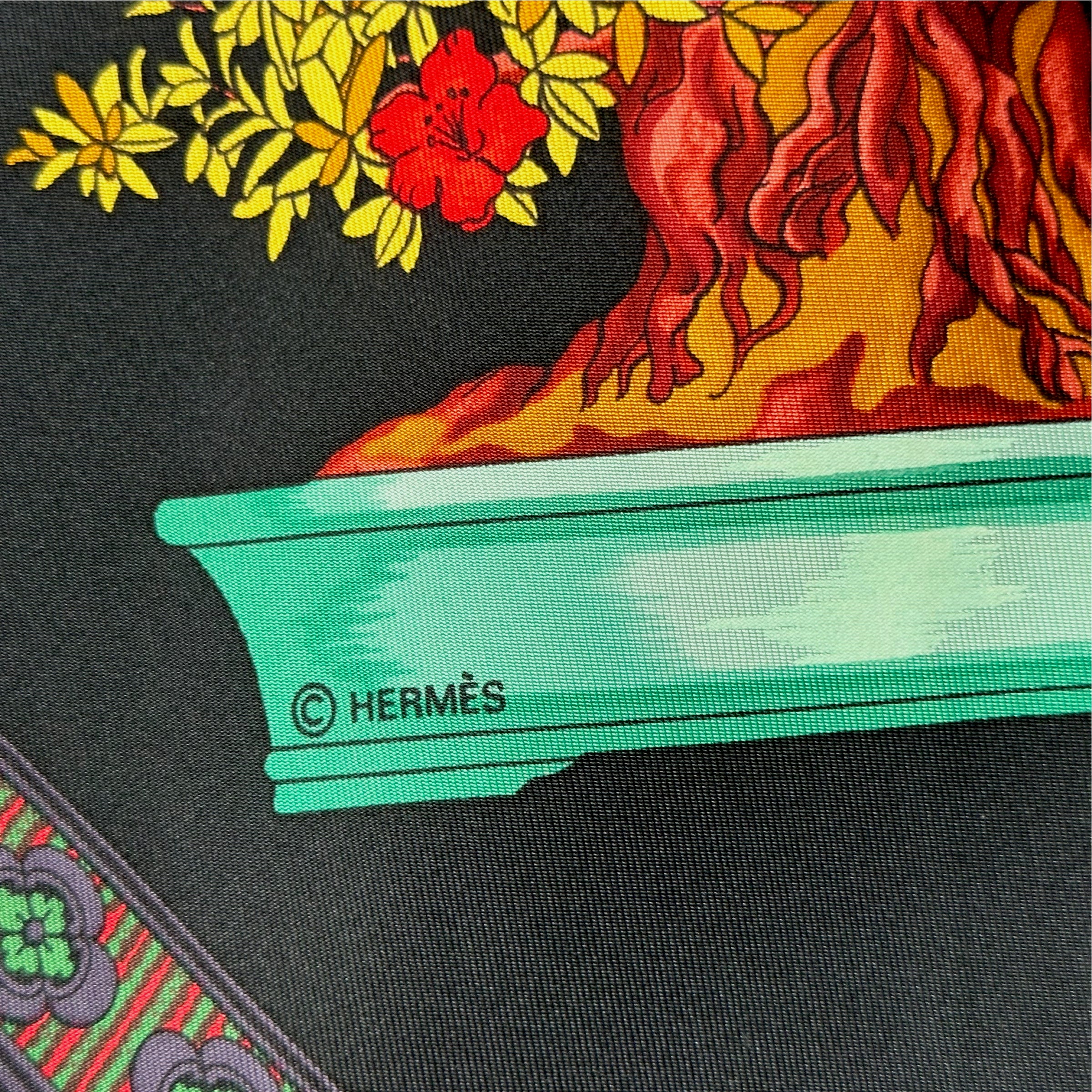 Les Beaux jours des Bonsaï - FOULARD HERMES 90cm