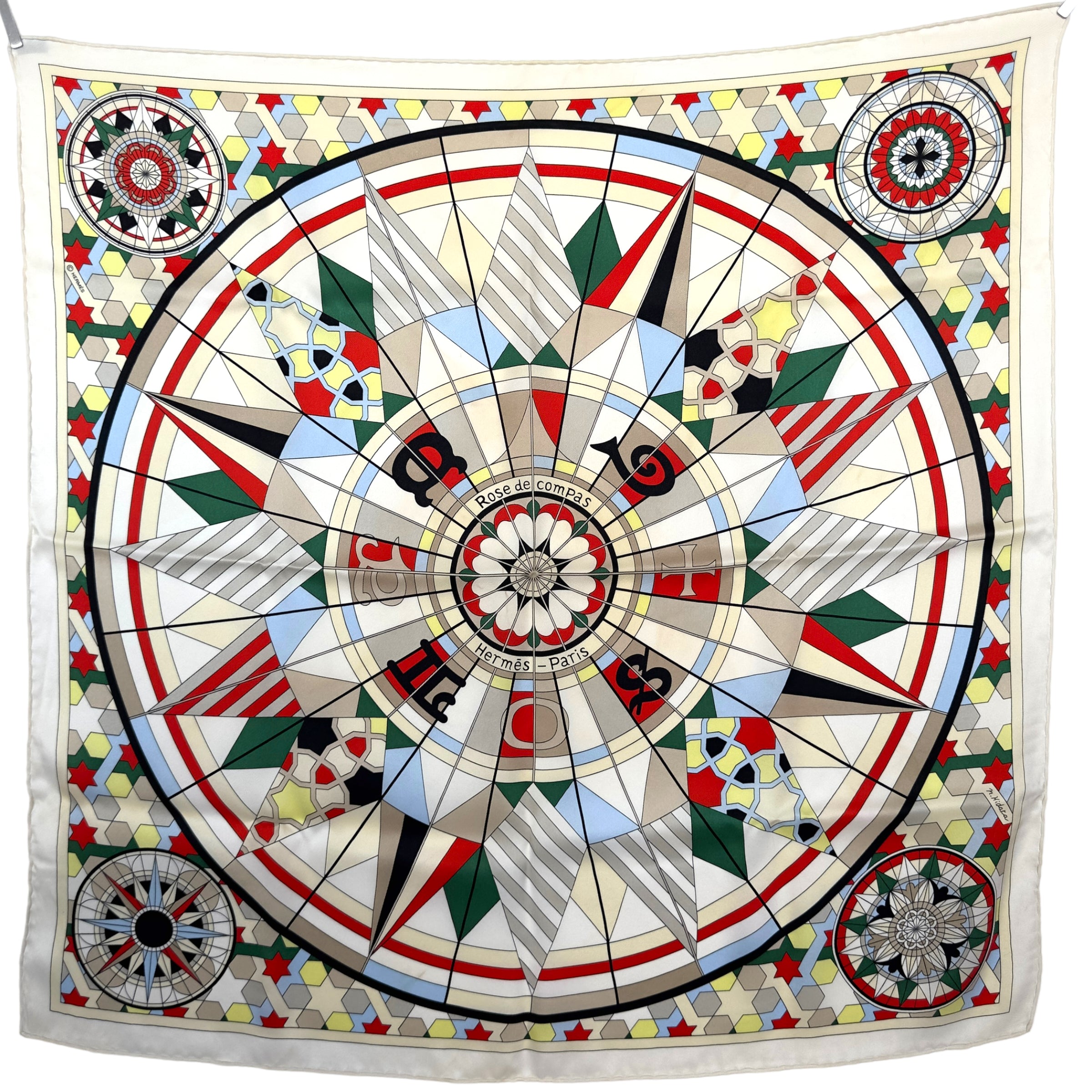 Rose de compas - FOULARD HERMES 70 CM