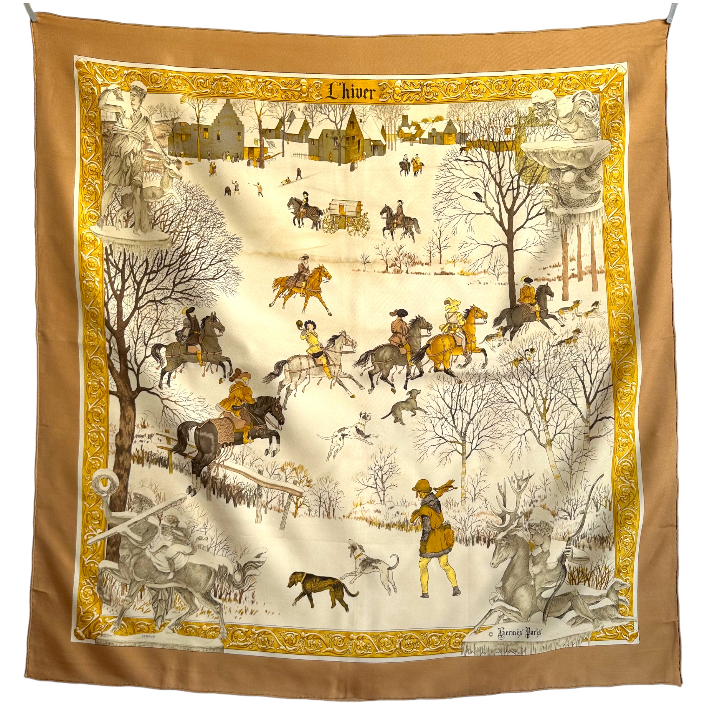 L'hiver - FOULARD HERMES 90 CM
