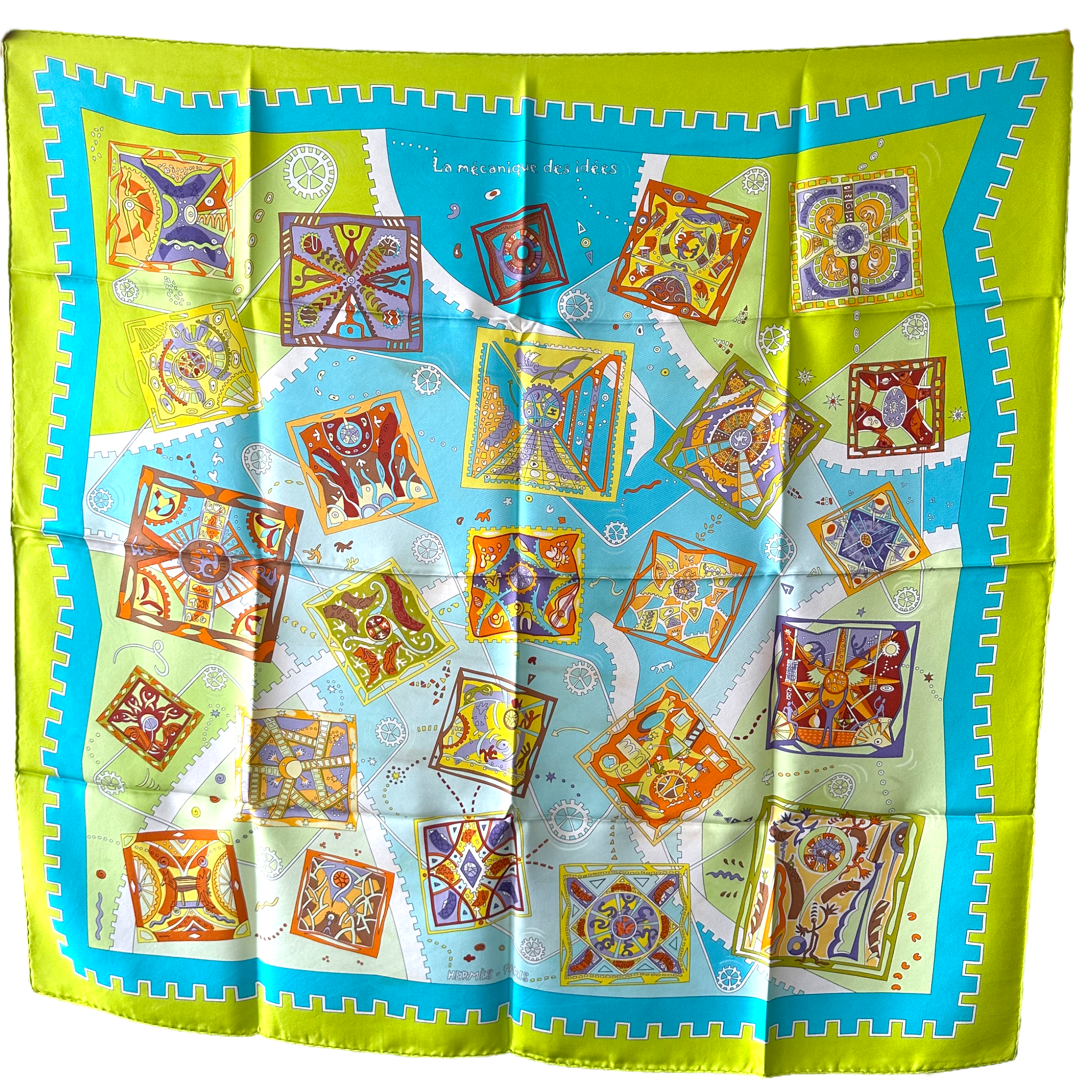 La mécanique des idées - FOULARD HERMES 90 cm