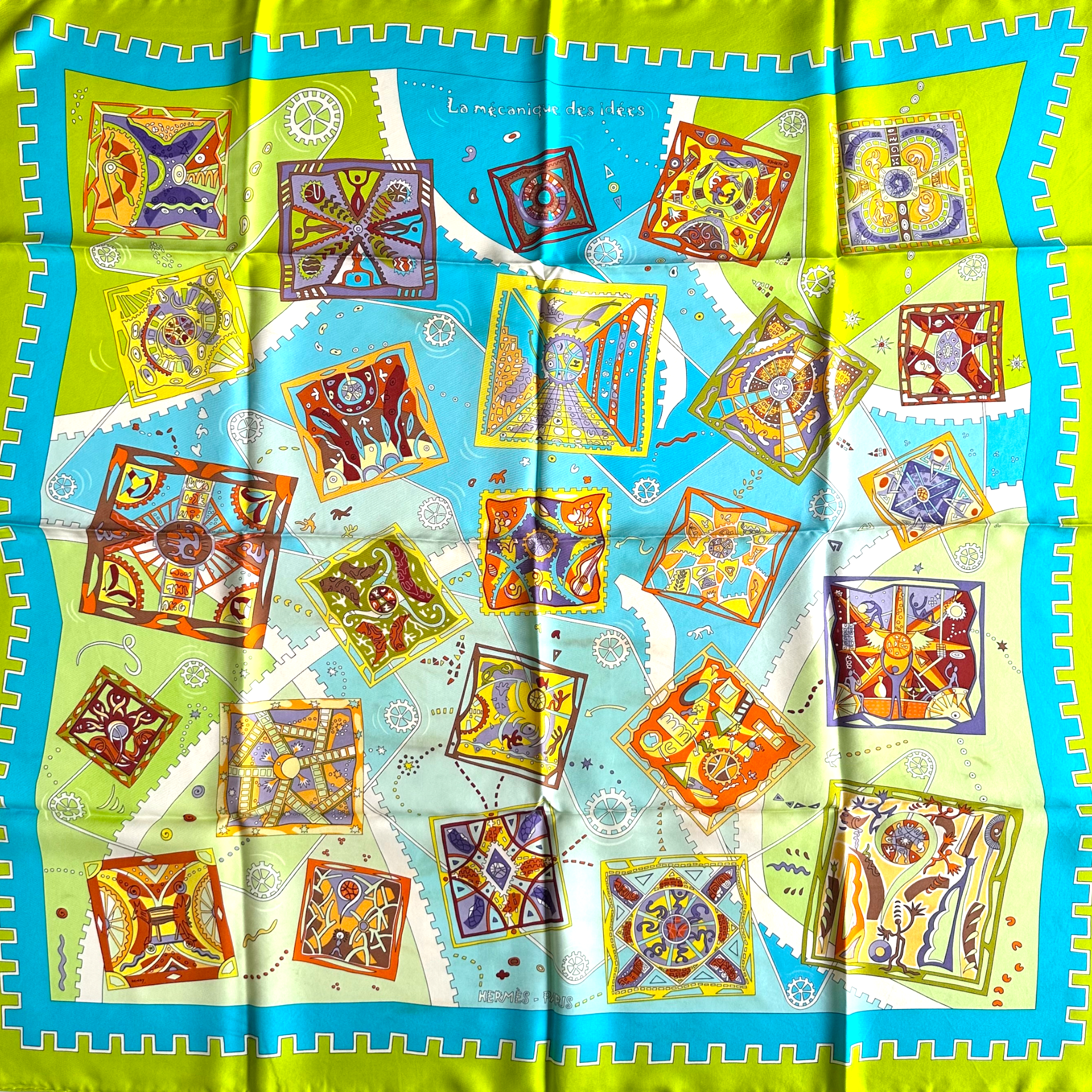 La mécanique des idées - FOULARD HERMES 90 cm
