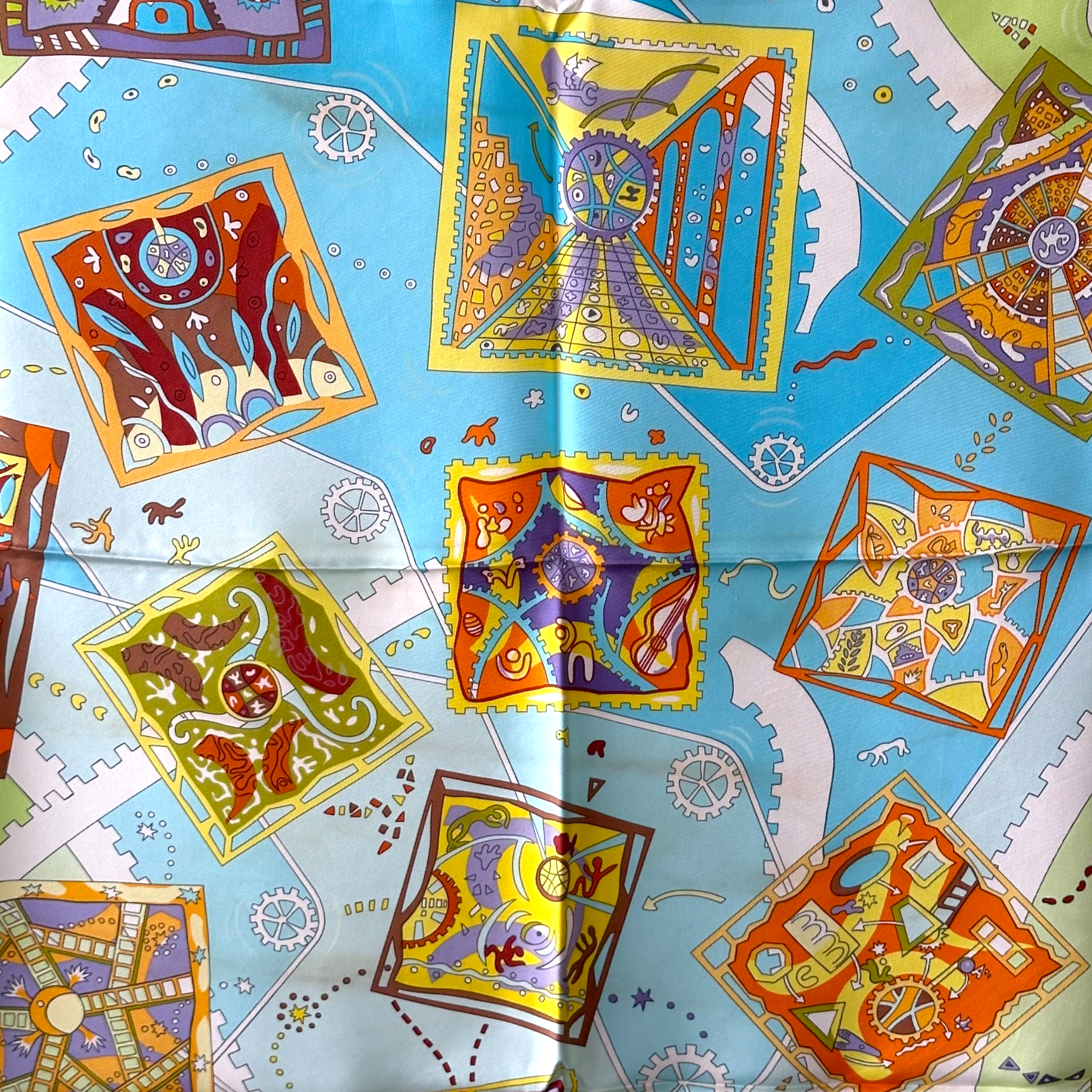 La mécanique des idées - FOULARD HERMES 90 cm