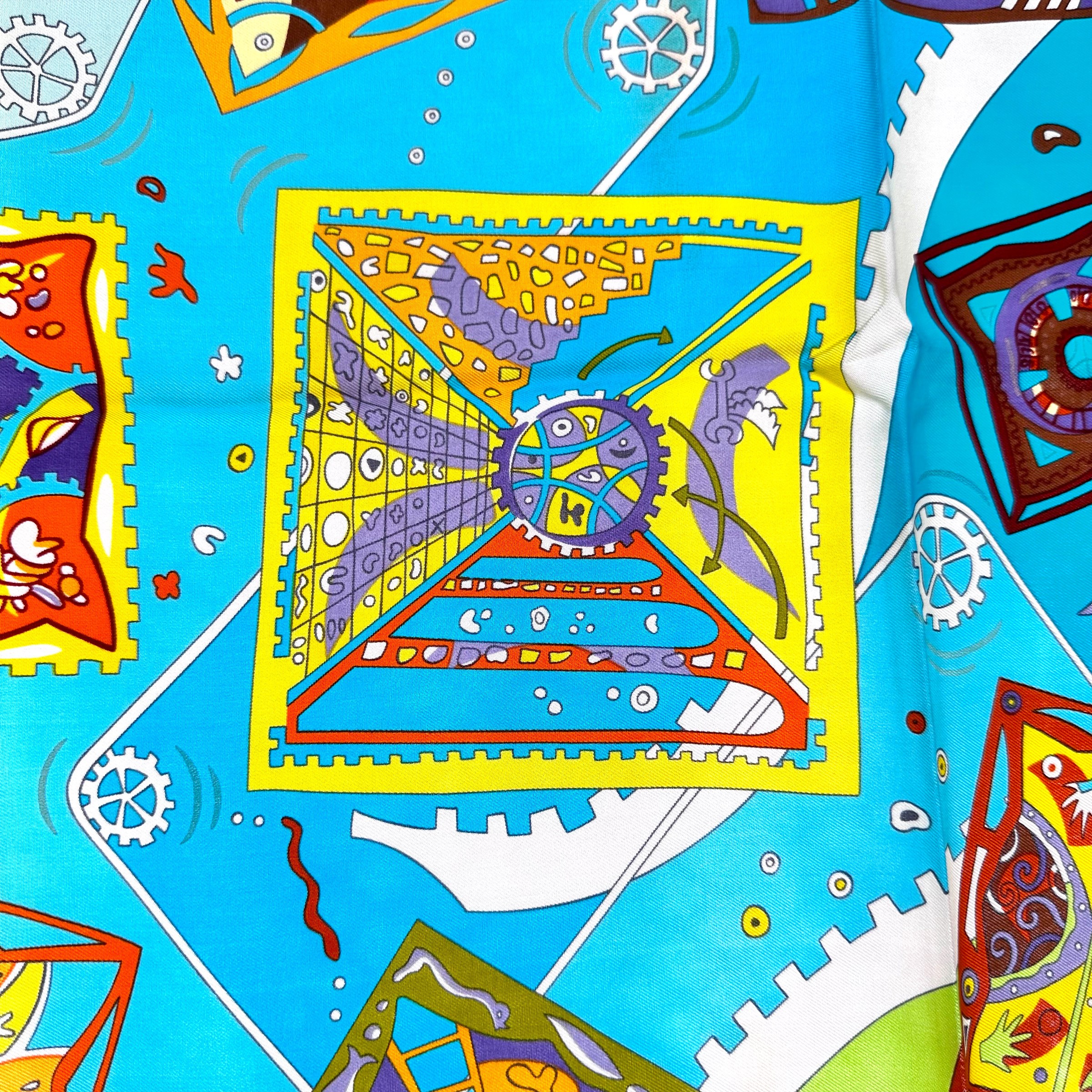 La mécanique des idées - FOULARD HERMES 90 cm