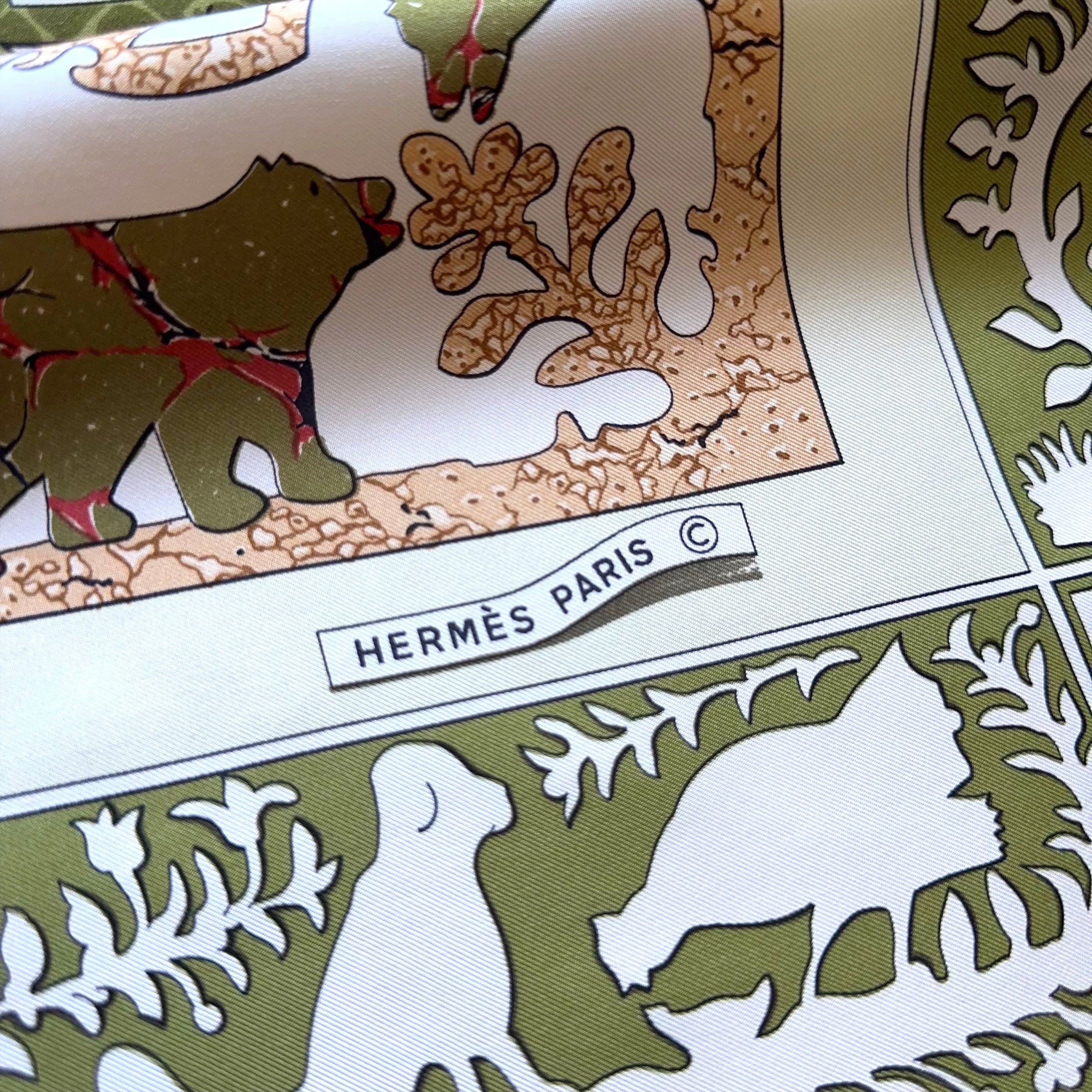 Carré Hermès 90 cm – Early America – F. de la Perrière (1981)