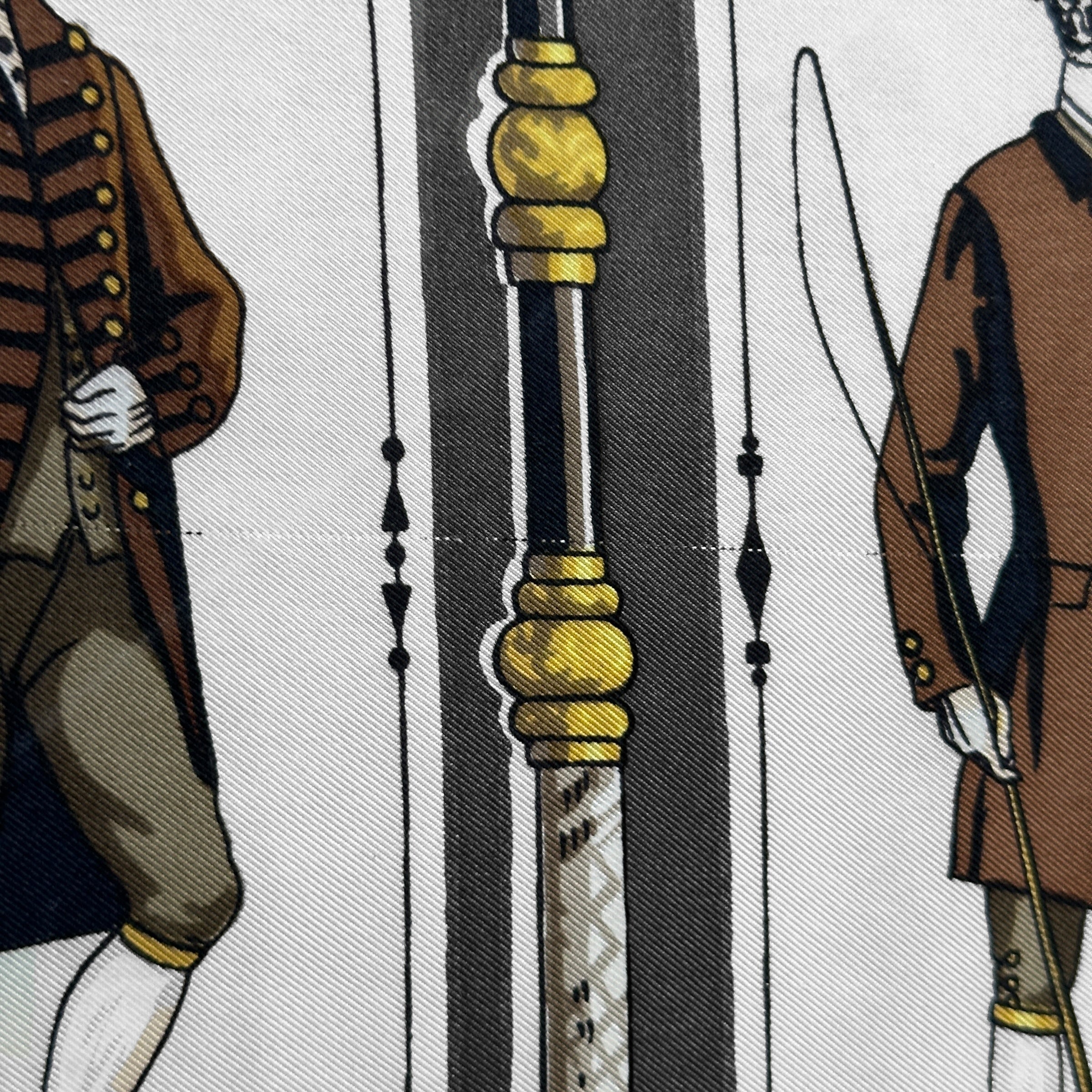 foulard-carre-hermes-grande-livree-par-marie-francoise-heron-detail-de-dessin