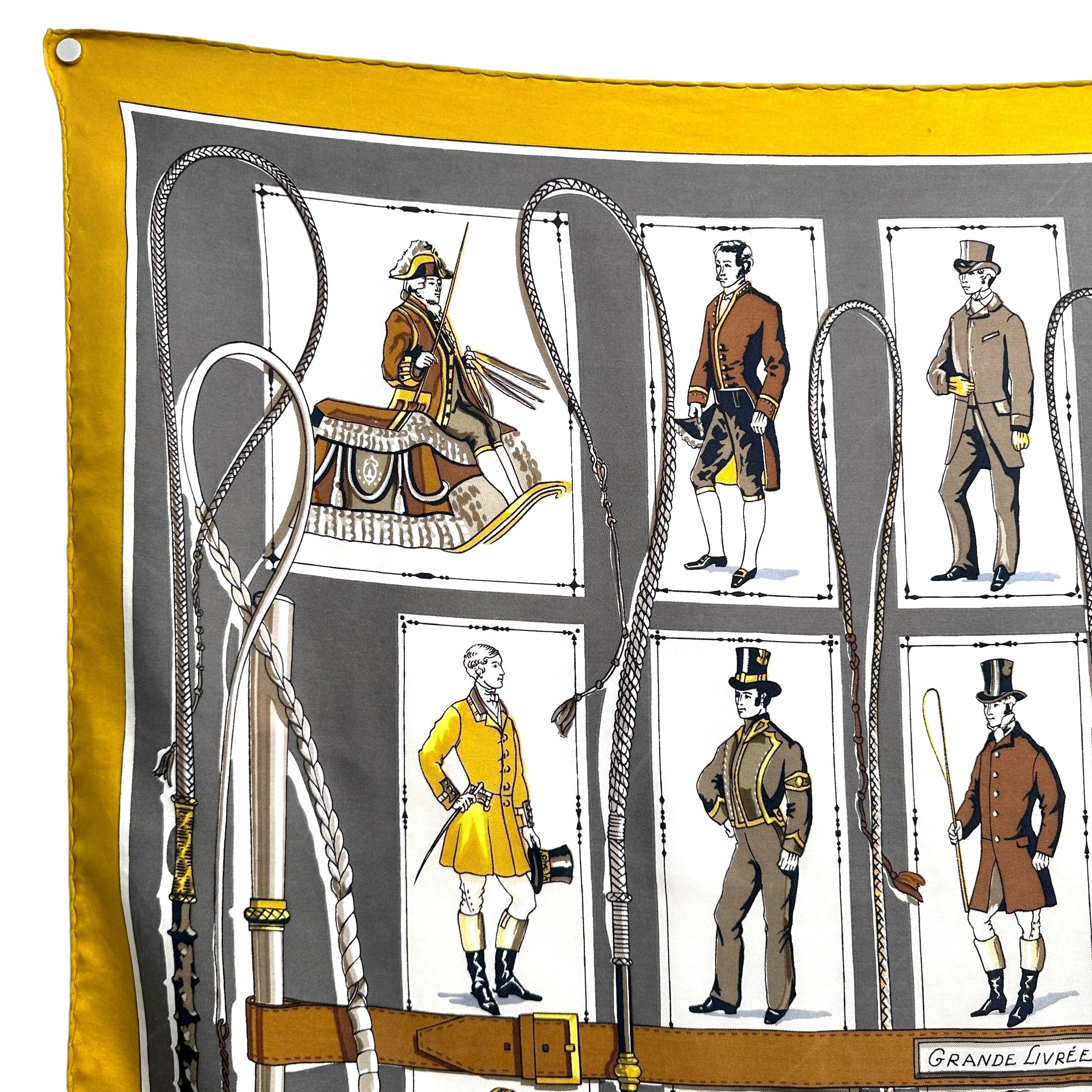 foulard-carre-hermes-grande-livree-par-marie-francoise-heron-en-tres-bon-etat