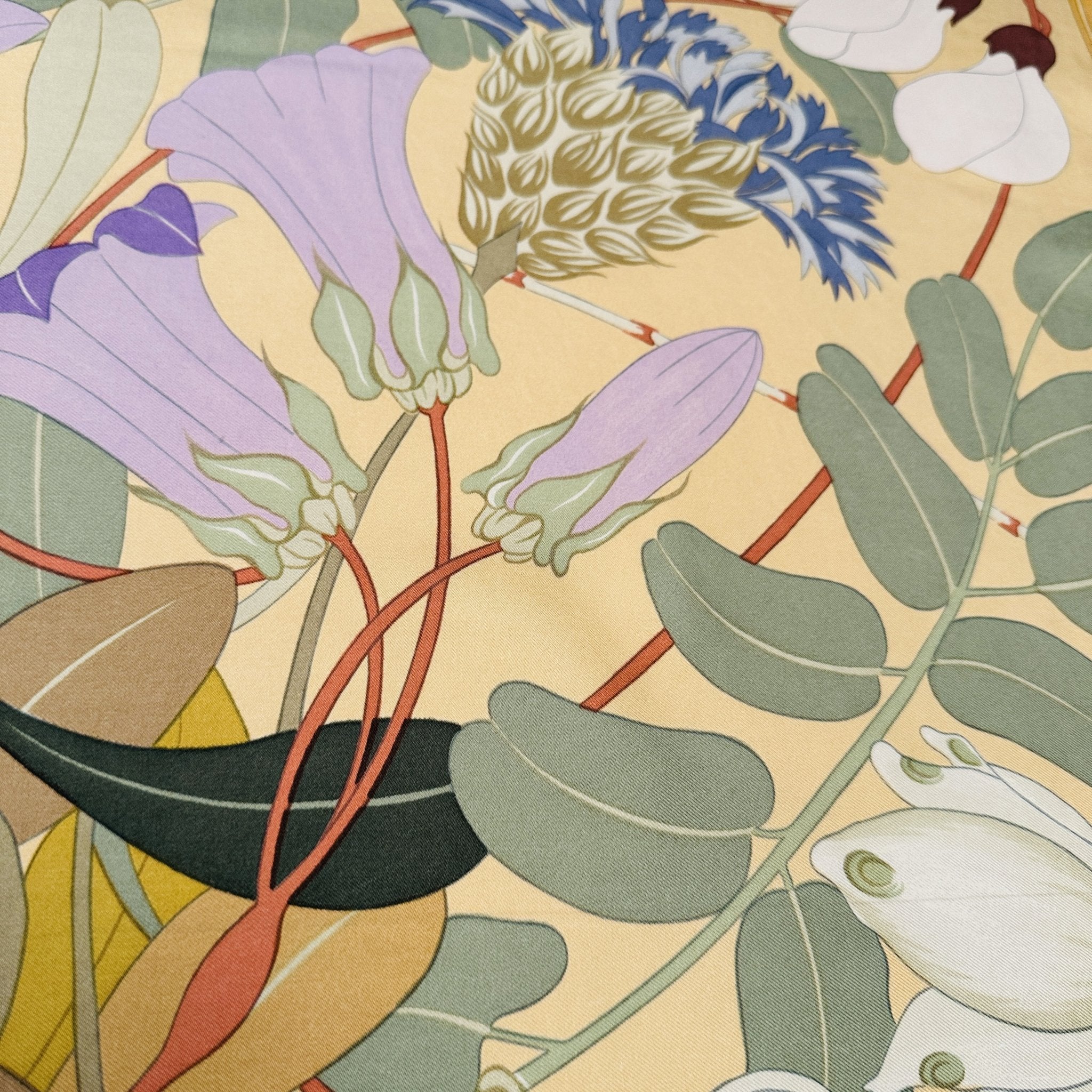 fleurs bleues mauves jaunes