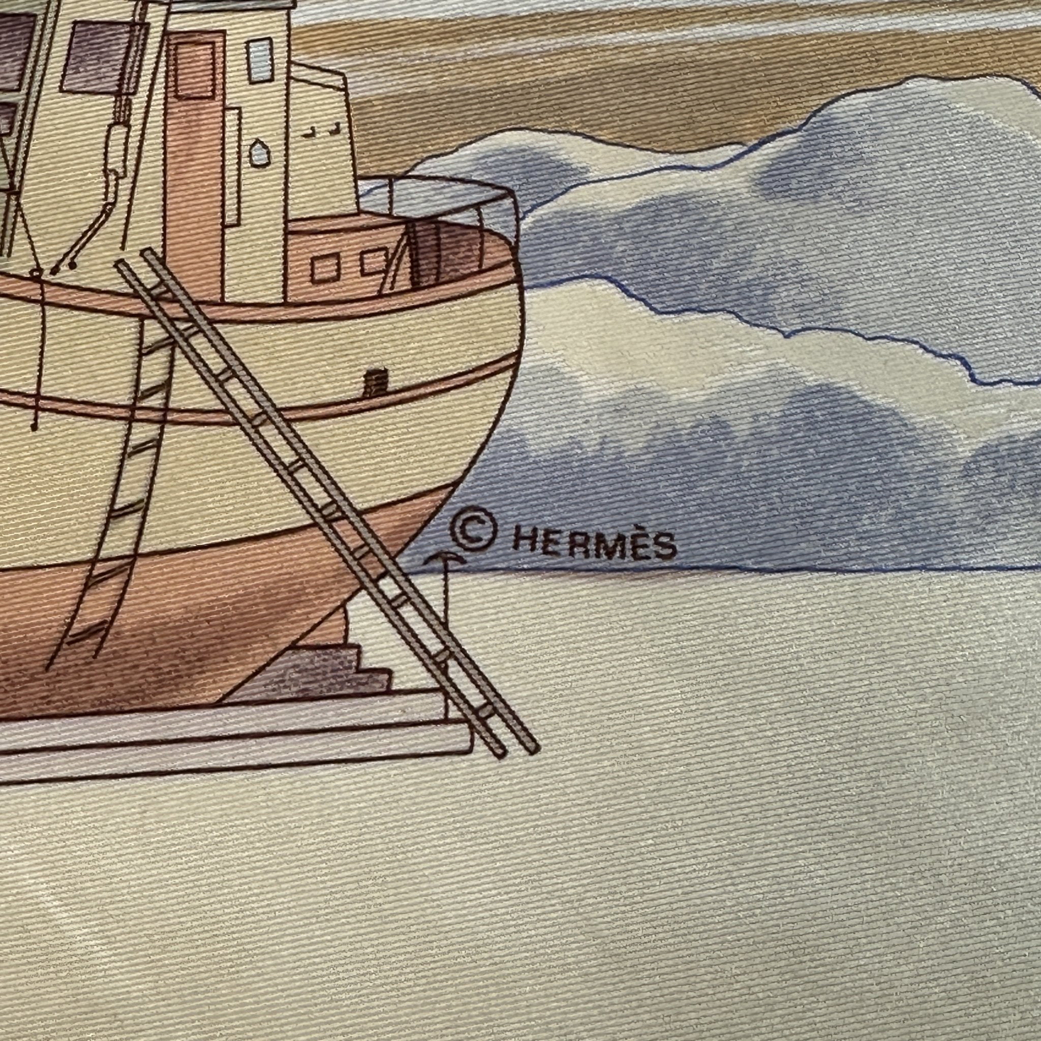 foulard carre hermes groenland dessin de philippe Ledoux 