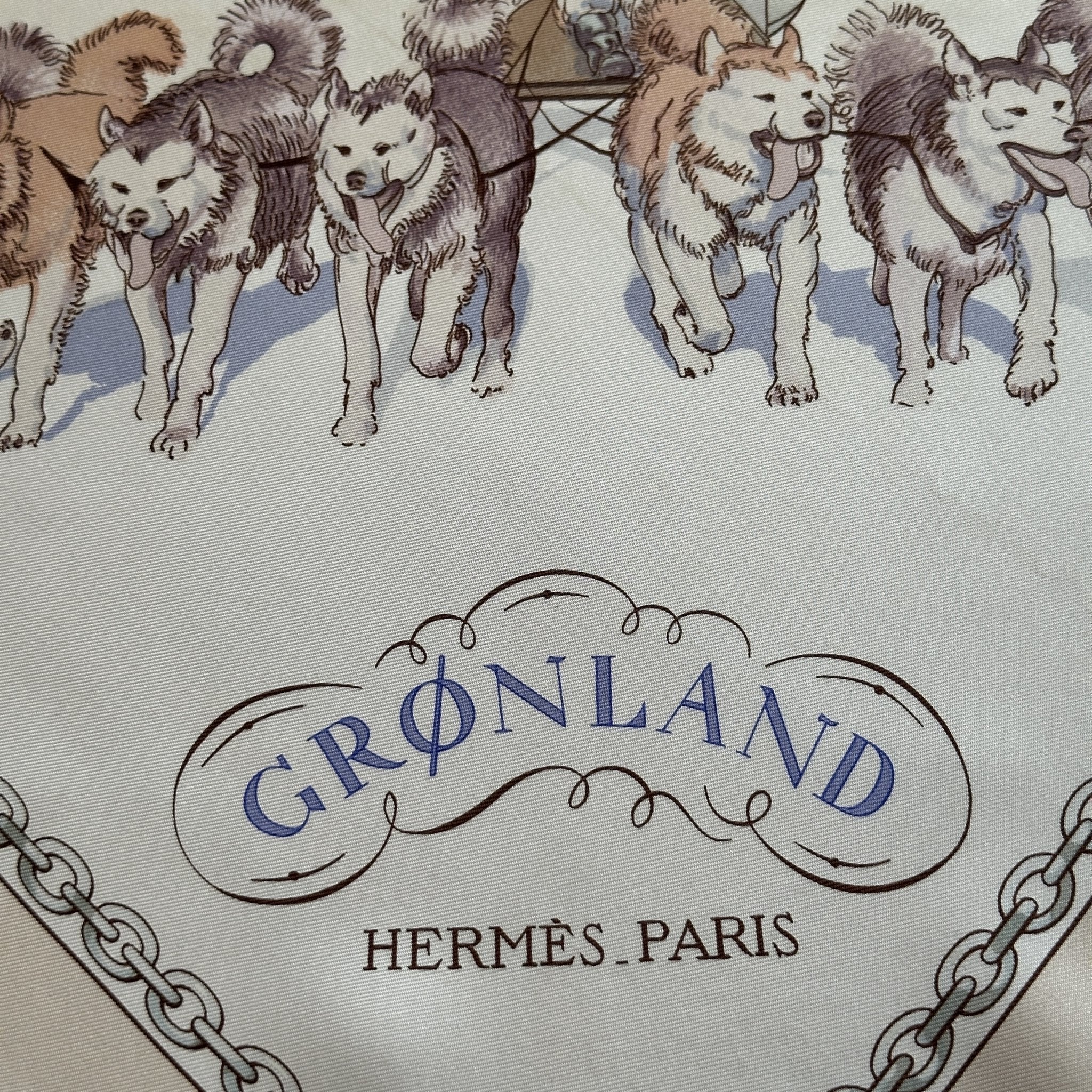 foulard carre hermes groenland dessin de philippe Ledoux 