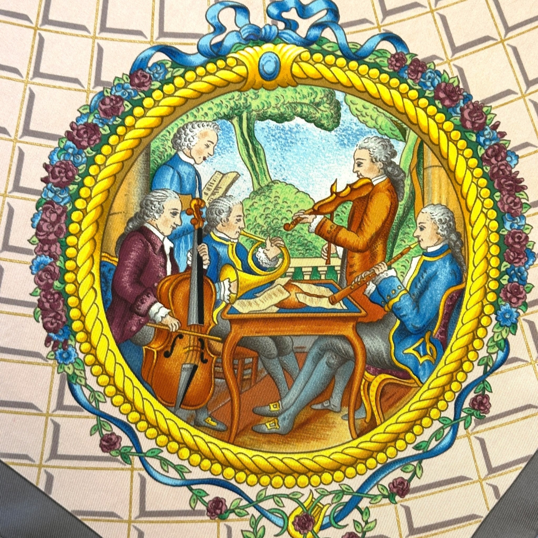 ensemble de musiciens de musique de chambre dans un mediallon