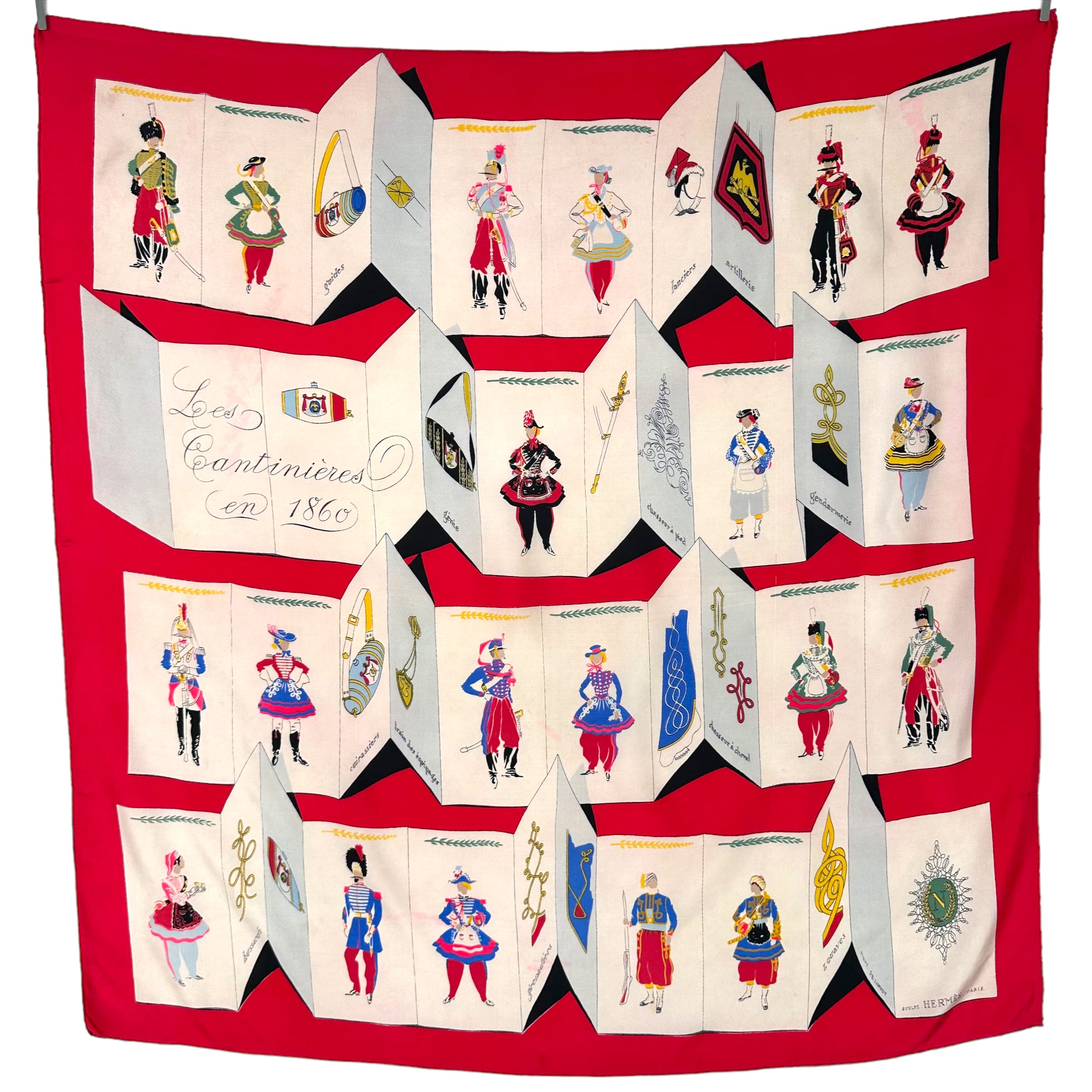Les Cantinières en 1860 - FOULARD HERMES - 1953