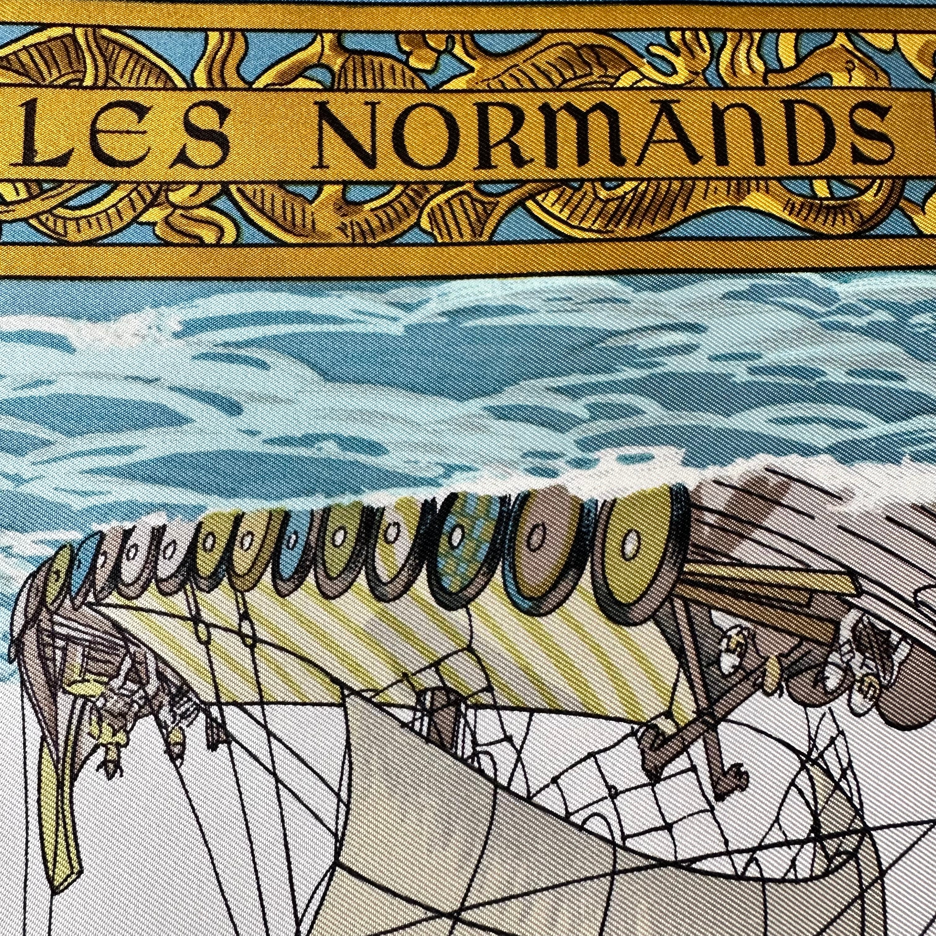 titre du foulard Les Normands au centre du foulard 