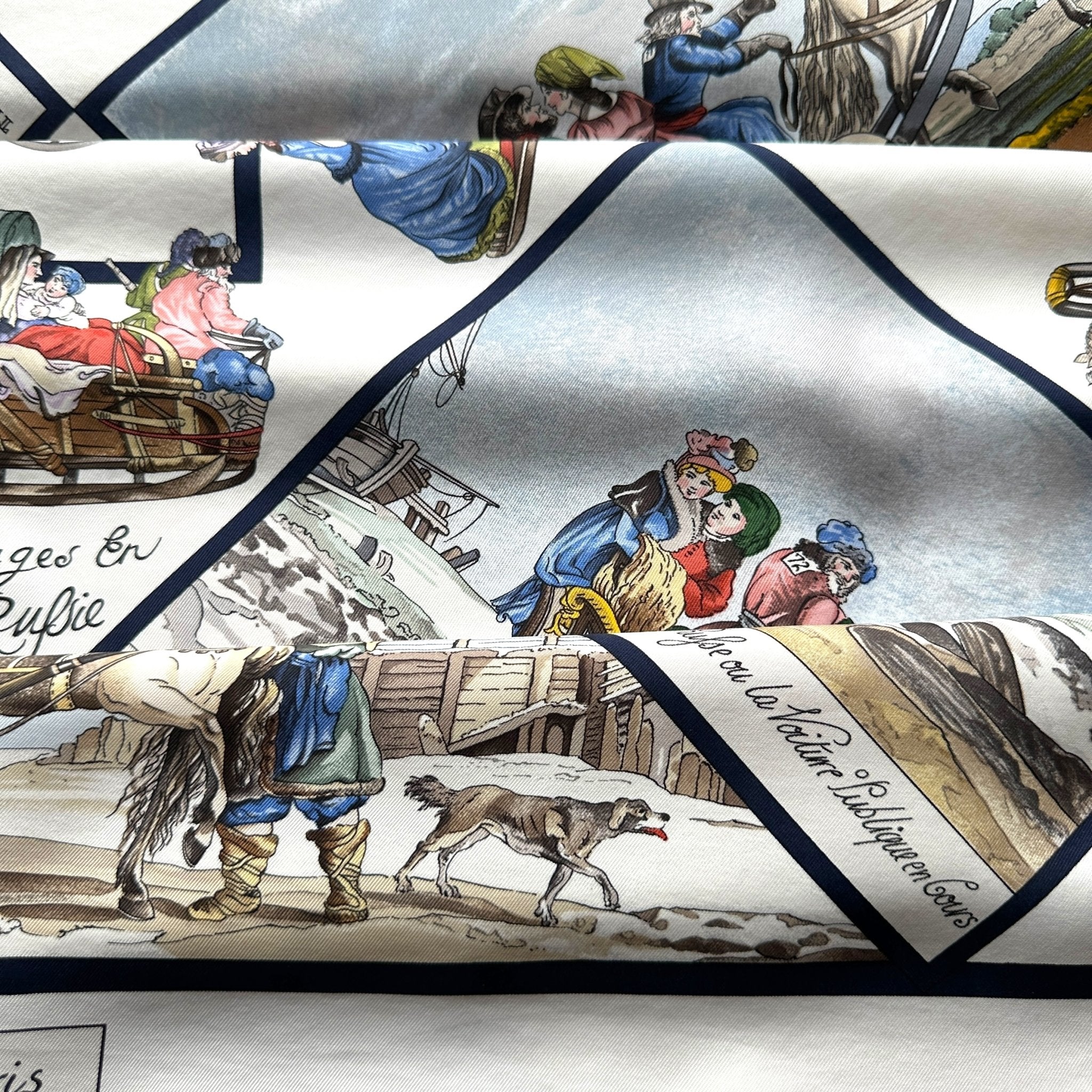 Présentation complète du carré, entourage bleu
