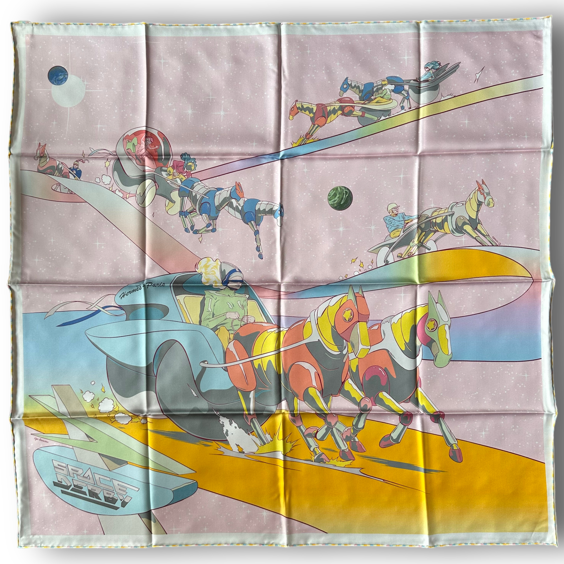 Space Derby - FOULARD HERMES 90 cm